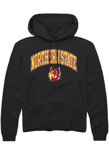 Rally Northern State Wolves Mens Black Arch Logo Long Sleeve Hoodie
