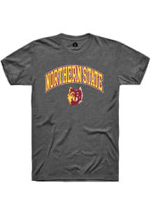 Rally Northern State Wolves Grey Arch Logo Short Sleeve T Shirt