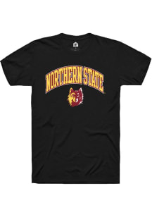 Rally Northern State Wolves Black Arch Logo Short Sleeve T Shirt