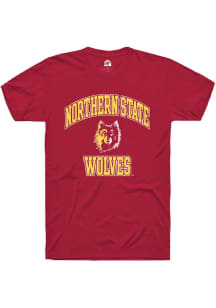 Rally Northern State Wolves Cardinal No 1 Primary Short Sleeve T Shirt