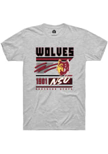 Rally Northern State Wolves Ash Retro Short Sleeve T Shirt
