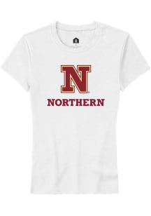 Rally Northern State Wolves Womens White Alt Logo Short Sleeve T-Shirt