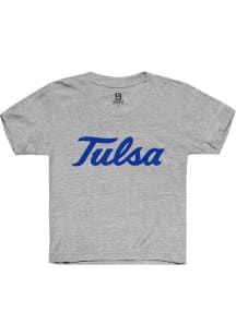 Summit Sportswear Tulsa Golden Hurricane Youth Grey Alt Logo Short Sleeve T-Shirt