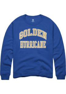 Summit Sportswear Tulsa Golden Hurricane Mens Blue Arch Stack Long Sleeve Crew Sweatshirt