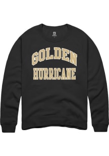 Summit Sportswear Tulsa Golden Hurricane Mens Black Arch Stack Long Sleeve Crew Sweatshirt