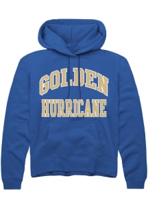 Summit Sportswear Tulsa Golden Hurricane Mens Blue Arch Stack Long Sleeve Hoodie