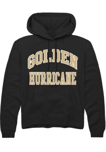 Summit Sportswear Tulsa Golden Hurricane Mens Black Arch Stack Long Sleeve Hoodie