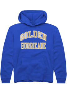 Summit Sportswear Tulsa Golden Hurricane Youth Blue Arch Stack Long Sleeve Hoodie