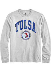 Summit Sportswear Tulsa Golden Hurricane White Arch Seal Long Sleeve T Shirt