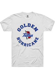 Summit Sportswear Tulsa Golden Hurricane White Circle Short Sleeve T Shirt