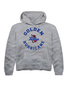 Summit Sportswear Tulsa Golden Hurricane Youth Grey Circle Long Sleeve Hoodie