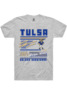 Summit Sportswear Tulsa Golden Hurricane Ash Retro Short Sleeve T Shirt