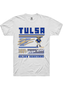 Summit Sportswear Tulsa Golden Hurricane White Retro Short Sleeve T Shirt