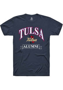 Summit Sportswear Tulsa Golden Hurricane Navy Blue Banner Short Sleeve T Shirt