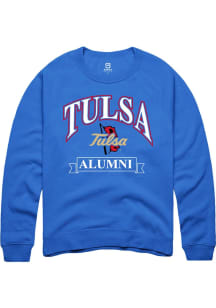 Summit Sportswear Tulsa Golden Hurricane Mens Blue Banner Long Sleeve Crew Sweatshirt