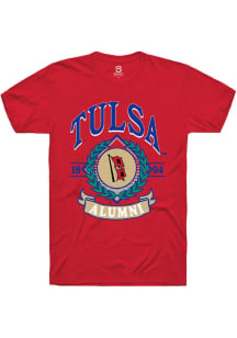 Summit Sportswear Tulsa Golden Hurricane Red Wreath Short Sleeve T Shirt