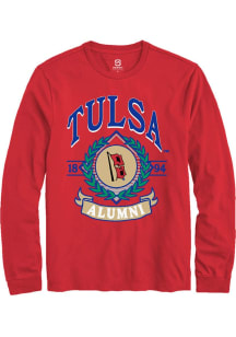 Summit Sportswear Tulsa Golden Hurricane Red Wreath Long Sleeve T Shirt
