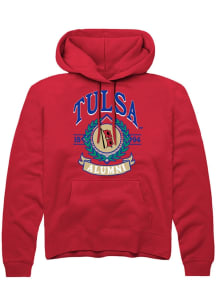 Summit Sportswear Tulsa Golden Hurricane Mens Red Wreath Long Sleeve Hoodie