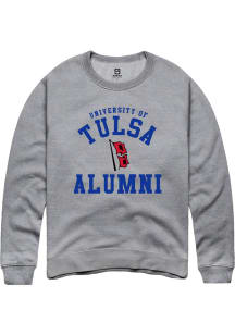 Summit Sportswear Tulsa Golden Hurricane Mens Grey Arch Long Sleeve Crew Sweatshirt