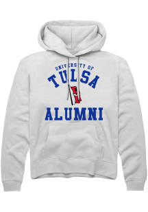 Summit Sportswear Tulsa Golden Hurricane Mens White Arch Long Sleeve Hoodie