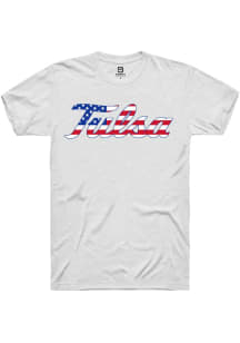 Summit Sportswear Tulsa Golden Hurricane White US Flag Short Sleeve T Shirt