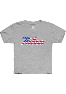 Summit Sportswear Tulsa Golden Hurricane Youth Grey US Flag Short Sleeve T-Shirt