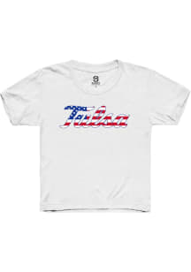 Summit Sportswear Tulsa Golden Hurricane Youth White US Flag Short Sleeve T-Shirt