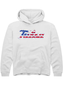 Summit Sportswear Tulsa Golden Hurricane Youth White US Flag Long Sleeve Hoodie