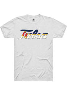 Summit Sportswear Tulsa Golden Hurricane White City Flag Short Sleeve T Shirt