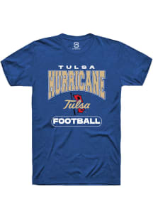 Summit Sportswear Tulsa Golden Hurricane Blue Football Football Short Sleeve T Shirt