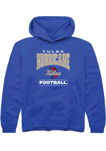 Summit Sportswear Tulsa Golden Hurricane Youth Blue Football Long Sleeve Hoodie