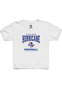 Summit Sportswear Tulsa Golden Hurricane Youth White Football Short Sleeve T-Shirt
