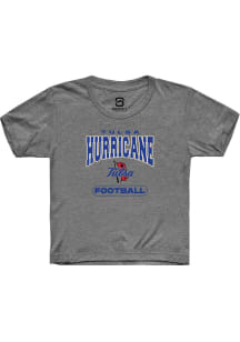Summit Sportswear Tulsa Golden Hurricane Youth Grey Football Short Sleeve T-Shirt