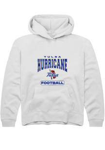 Summit Sportswear Tulsa Golden Hurricane Youth White Football Long Sleeve Hoodie