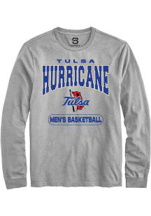 Summit Sportswear Tulsa Golden Hurricane Grey Basketball Long Sleeve T Shirt