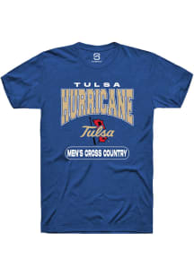 Summit Sportswear Tulsa Golden Hurricane Blue Cross Country Short Sleeve T Shirt