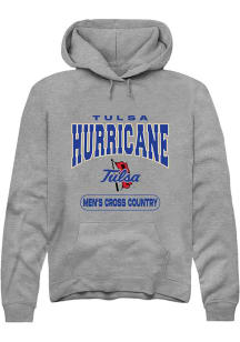 Summit Sportswear Tulsa Golden Hurricane Mens Grey Cross Country Long Sleeve Hoodie