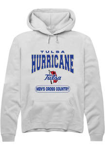 Summit Sportswear Tulsa Golden Hurricane Mens White Cross Country Long Sleeve Hoodie