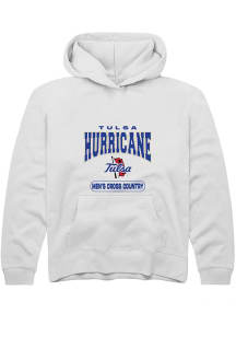 Summit Sportswear Tulsa Golden Hurricane Youth White Cross Country Long Sleeve Hoodie