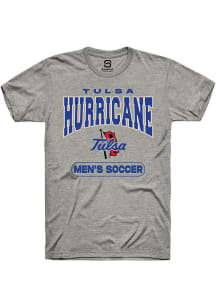 Summit Sportswear Tulsa Golden Hurricane Grey Soccer Short Sleeve T Shirt