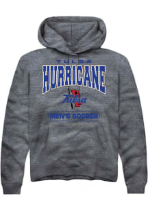 Summit Sportswear Tulsa Golden Hurricane Mens Grey Soccer Long Sleeve Hoodie