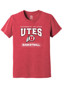 Summit Sportswear Utah Utes Youth Red Basketball Short Sleeve T-Shirt