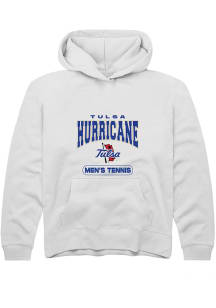 Summit Sportswear Tulsa Golden Hurricane Youth White Tennis Long Sleeve Hoodie