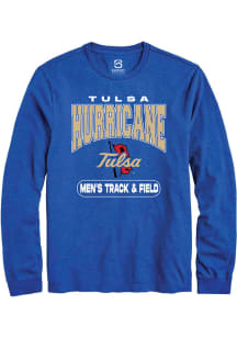 Summit Sportswear Tulsa Golden Hurricane Blue Track & Field Long Sleeve T Shirt