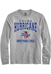 Summit Sportswear Tulsa Golden Hurricane Grey Track & Field Long Sleeve T Shirt