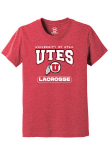 Summit Sportswear Utah Utes Youth Red Lacrosse Short Sleeve T-Shirt