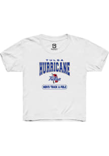 Summit Sportswear Tulsa Golden Hurricane Youth White Track & Field Short Sleeve T-Shirt