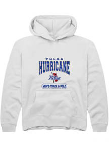 Summit Sportswear Tulsa Golden Hurricane Youth White Track & Field Long Sleeve Hoodie