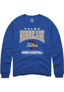 Summit Sportswear Tulsa Golden Hurricane Mens Blue Women's Basketball Long Sleeve Crew Sweatshirt