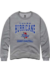 Summit Sportswear Tulsa Golden Hurricane Mens Grey Women's Basketball Long Sleeve Crew Sweatshirt